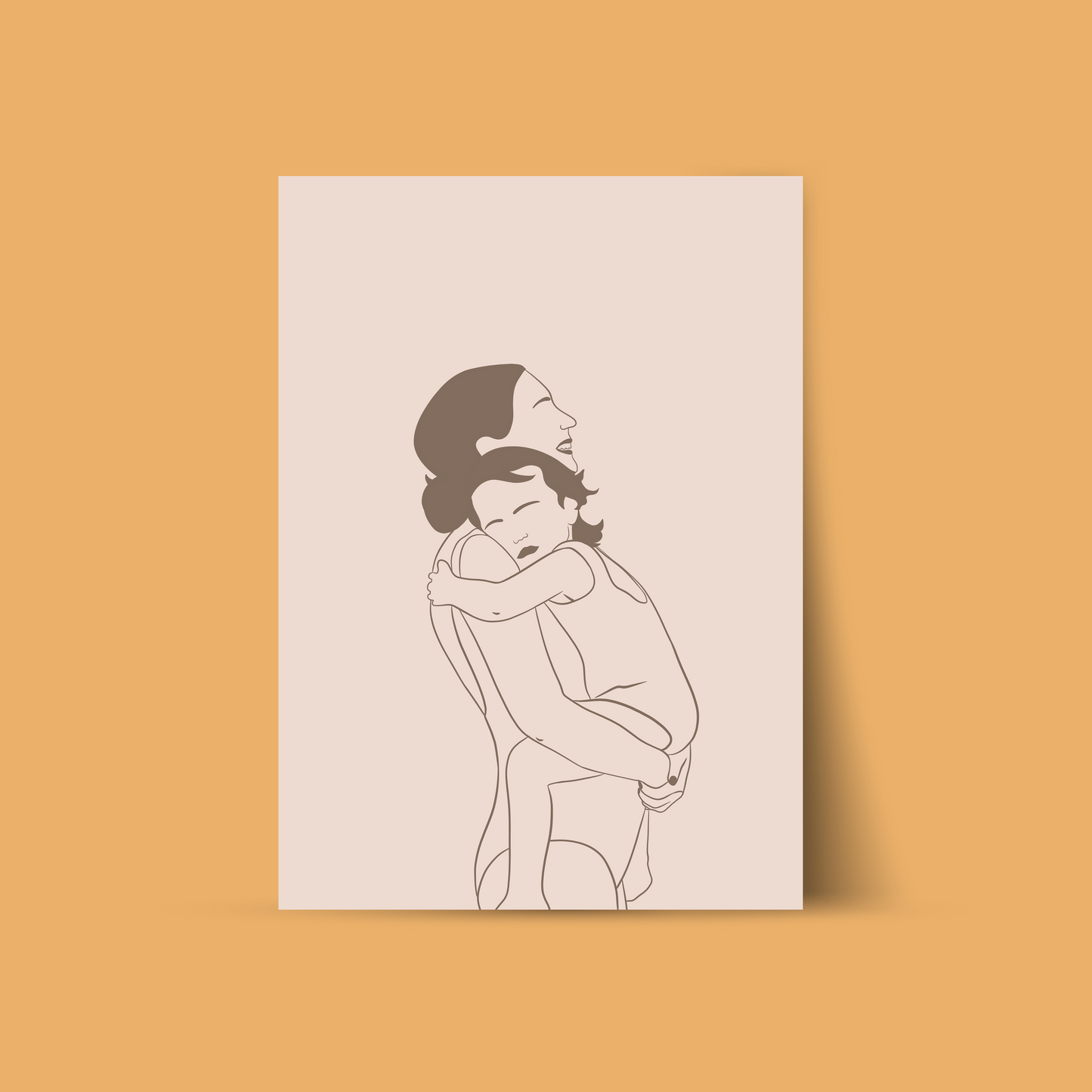 Illustration personnalisée MINIMALISTE au format A4 - Numérique ou Imprimée