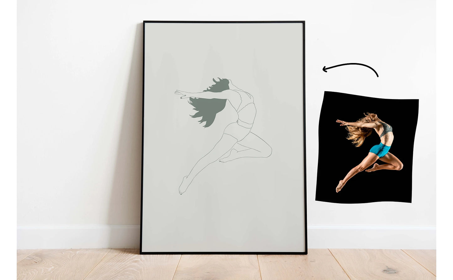 Illustration personnalisée MINIMALISTE au format A4 - Numérique ou Imprimée