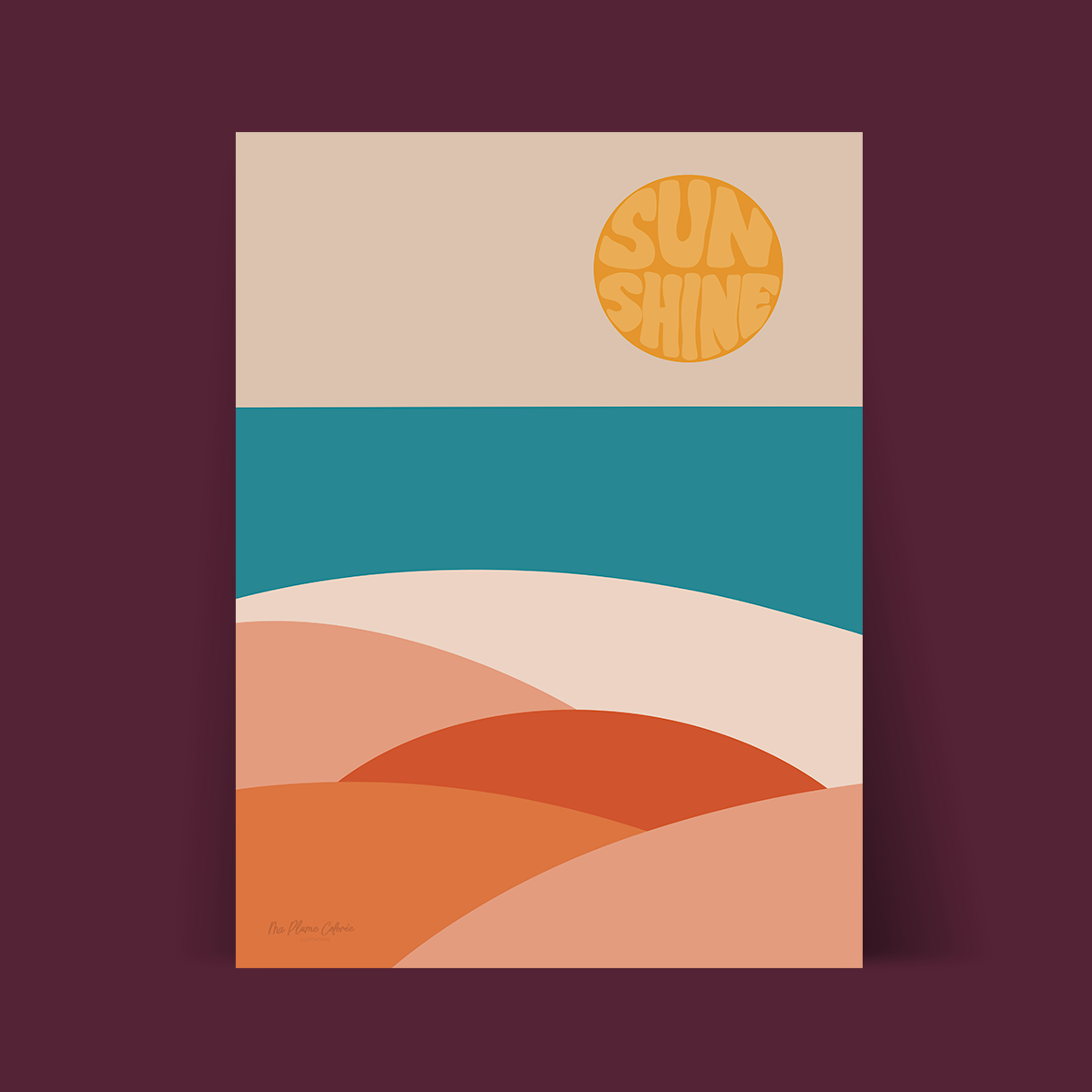Affiche "Sunshine, dunes, mer et soleil"