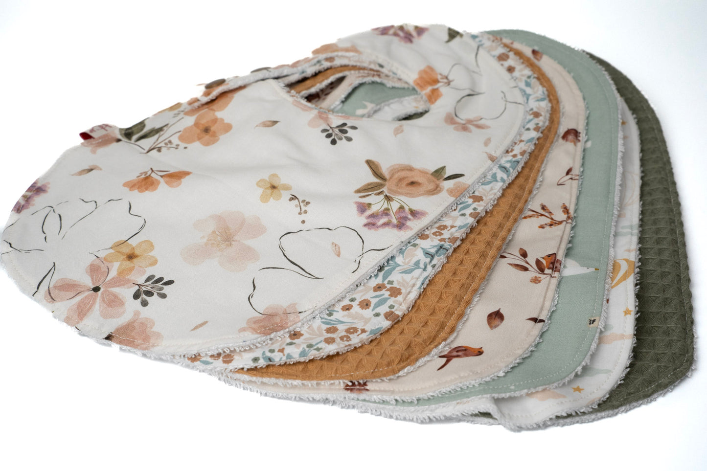 Lot de 7 bavoirs en coton Oeko-Tex®