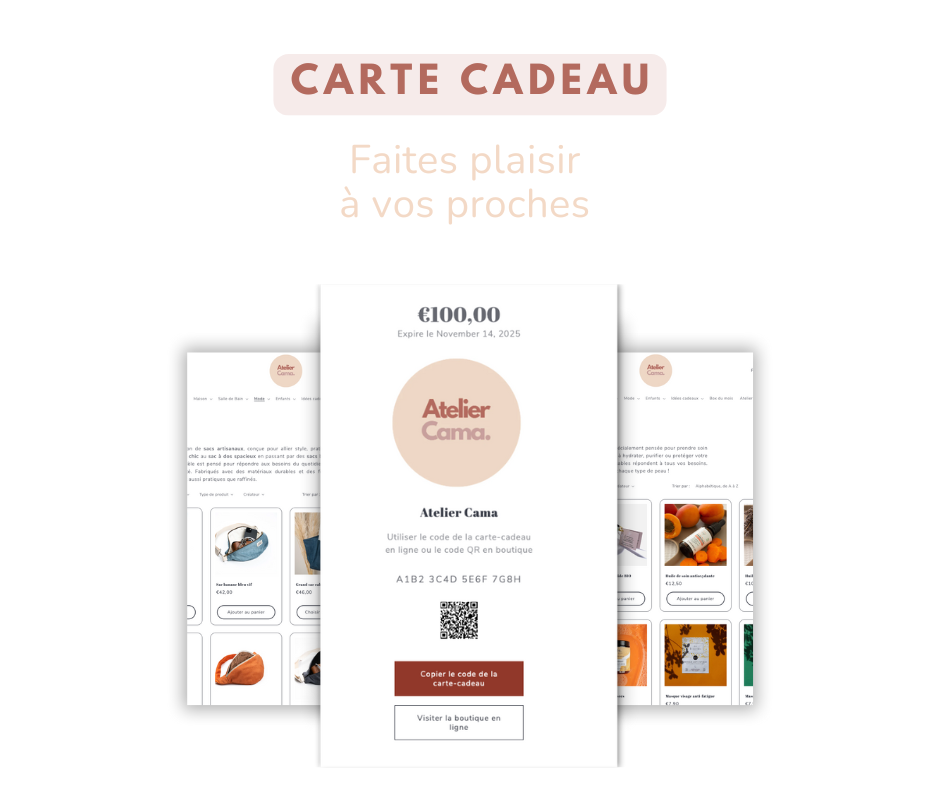Carte cadeau Atelier Cama