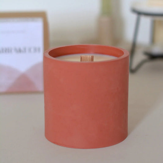 Bougie parfumée artisanale Made in France pot terracota musc blanc