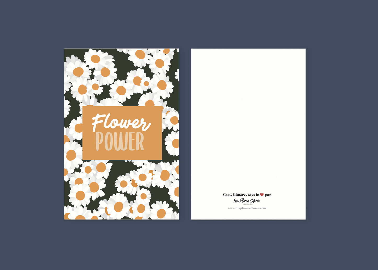 Carte fleurs "Flower Power"