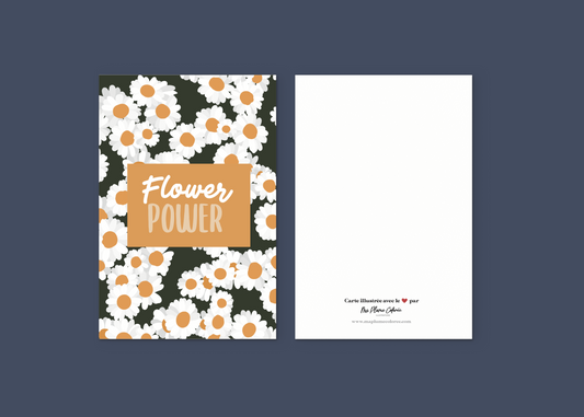 Carte fleurs "Flower Power"