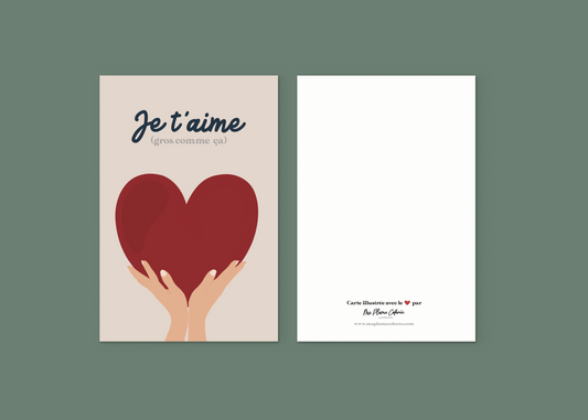 Carte "Je t'aime (gros comme ça)"