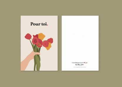 Carte fleurs "Pour toi"
