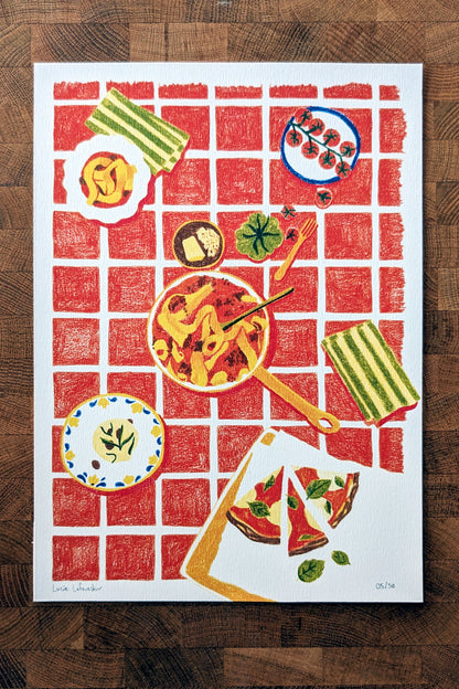 Affiche Cuisine Italienne – Illustration Gourmande & Authentique