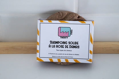 Shampoing solide à la rose de Damas et Shikakaï