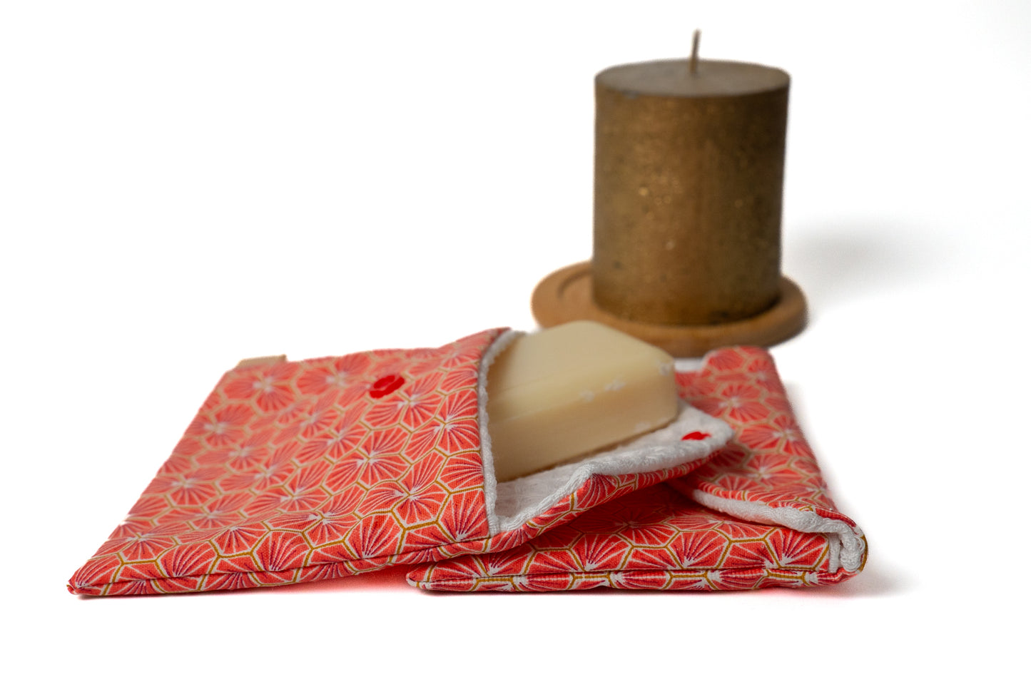 Pochette à savon imperméable en nid d'abeille
