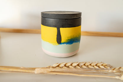 Petit Pot de Fleur avec Couvercle - jesmonite