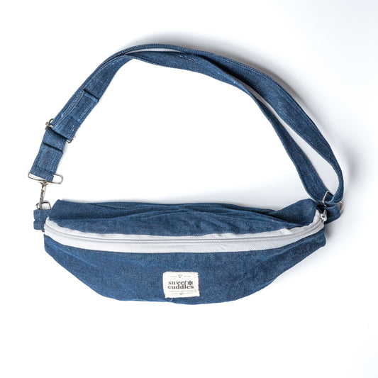 Sac banane jean et bleu