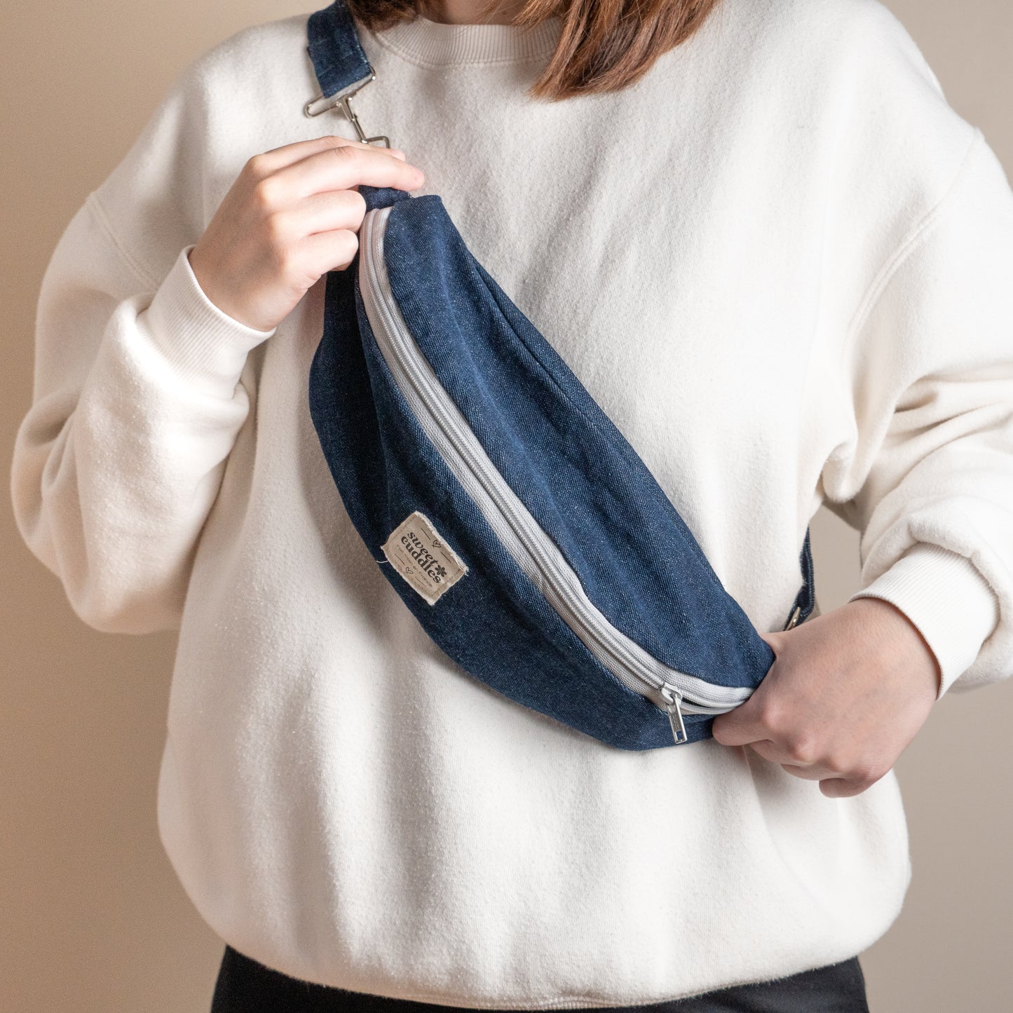 Sac banane jean et bleu