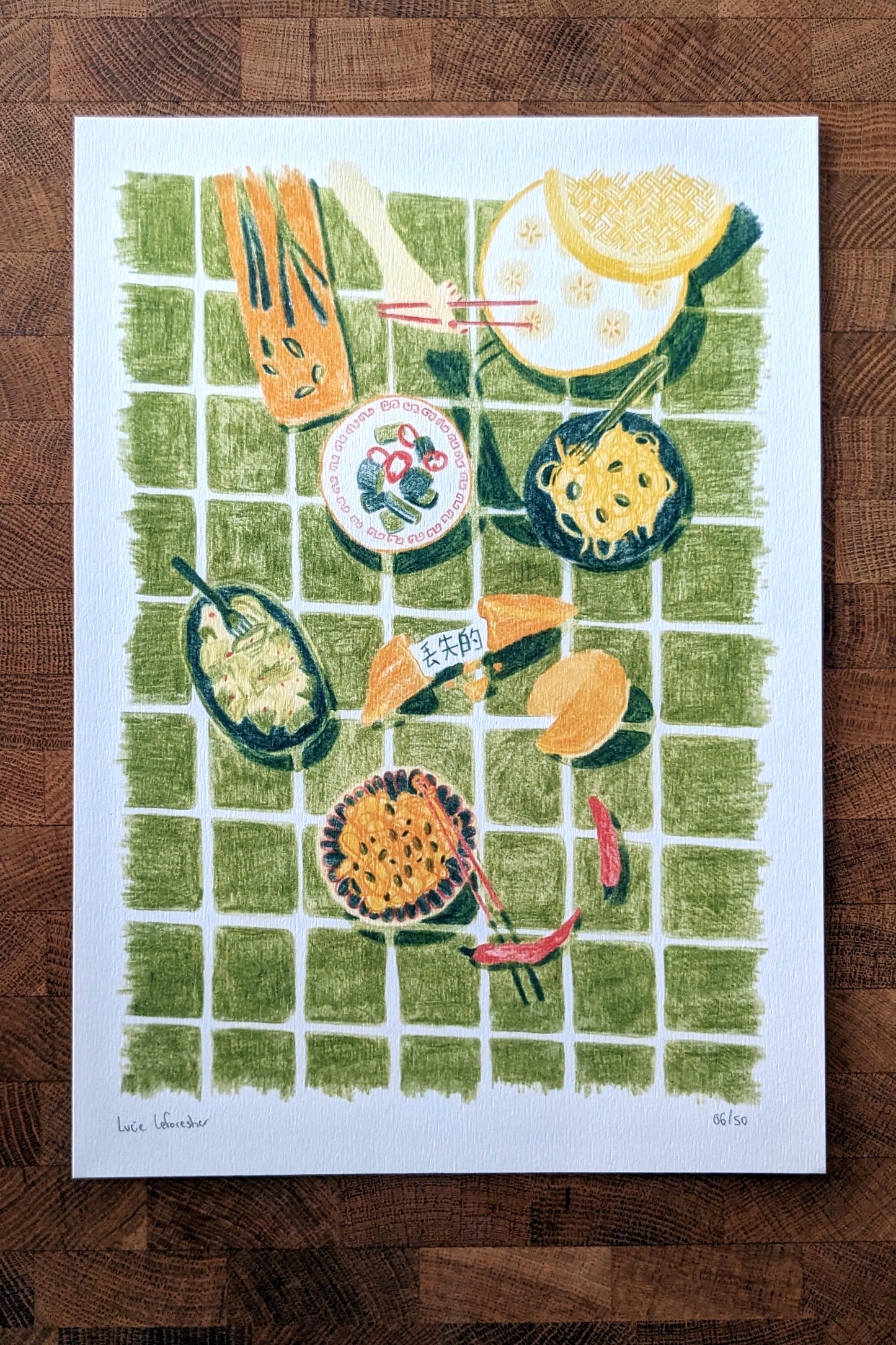 Affiche Fortune - repas chinois – Nouilles, baos et fortune cookie