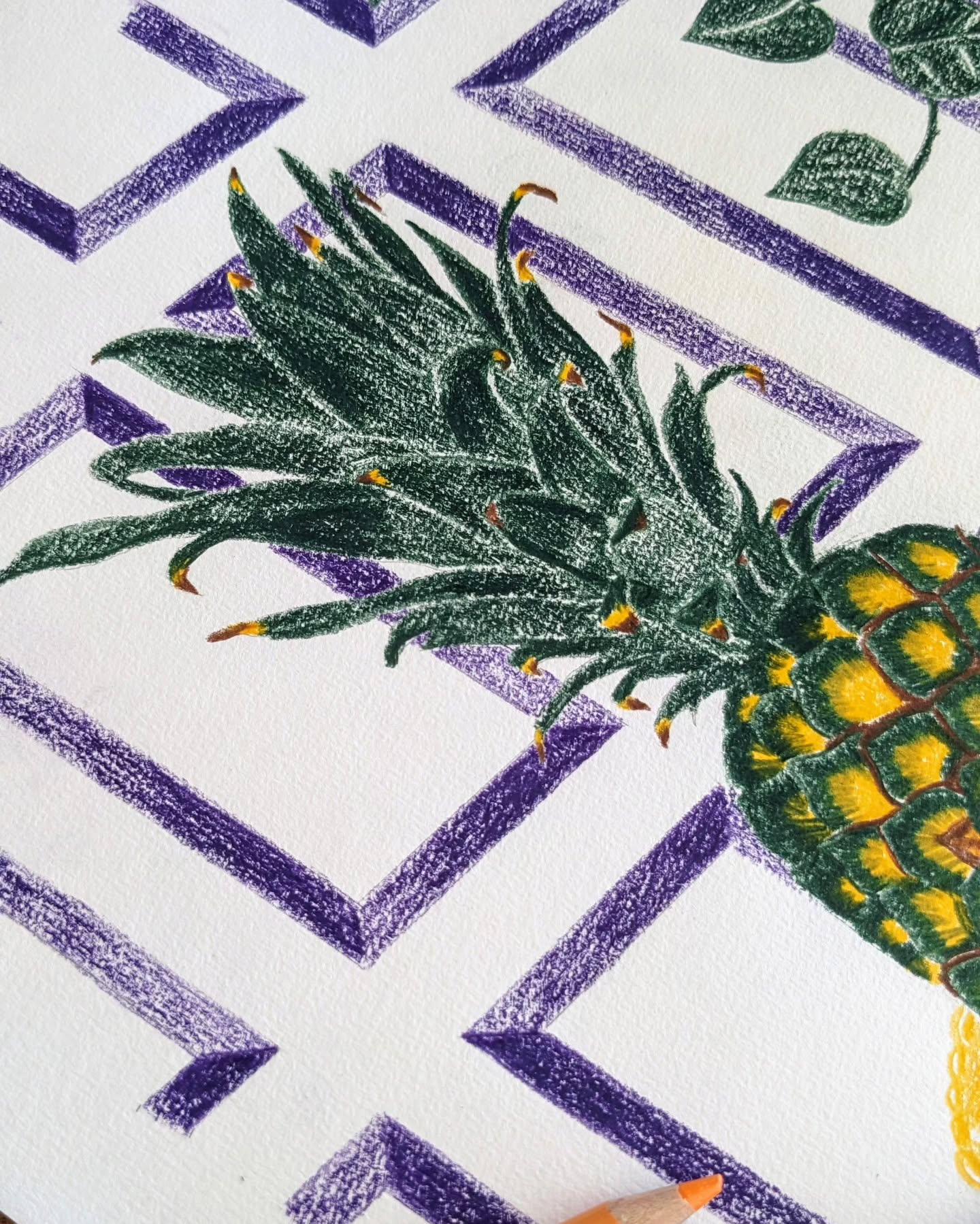 Affiche Ananas - Coupe à fruits
