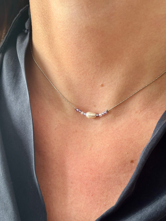 Colliers Serpentine perles d'eau douce (4 modèles disponibles)