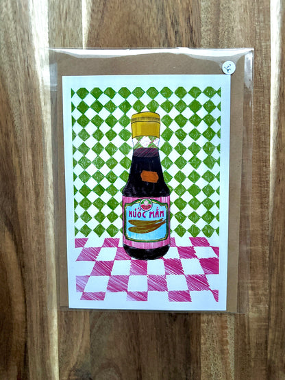 Carte Postale Nuoc-Mâm – Illustration Vintage & Rétro