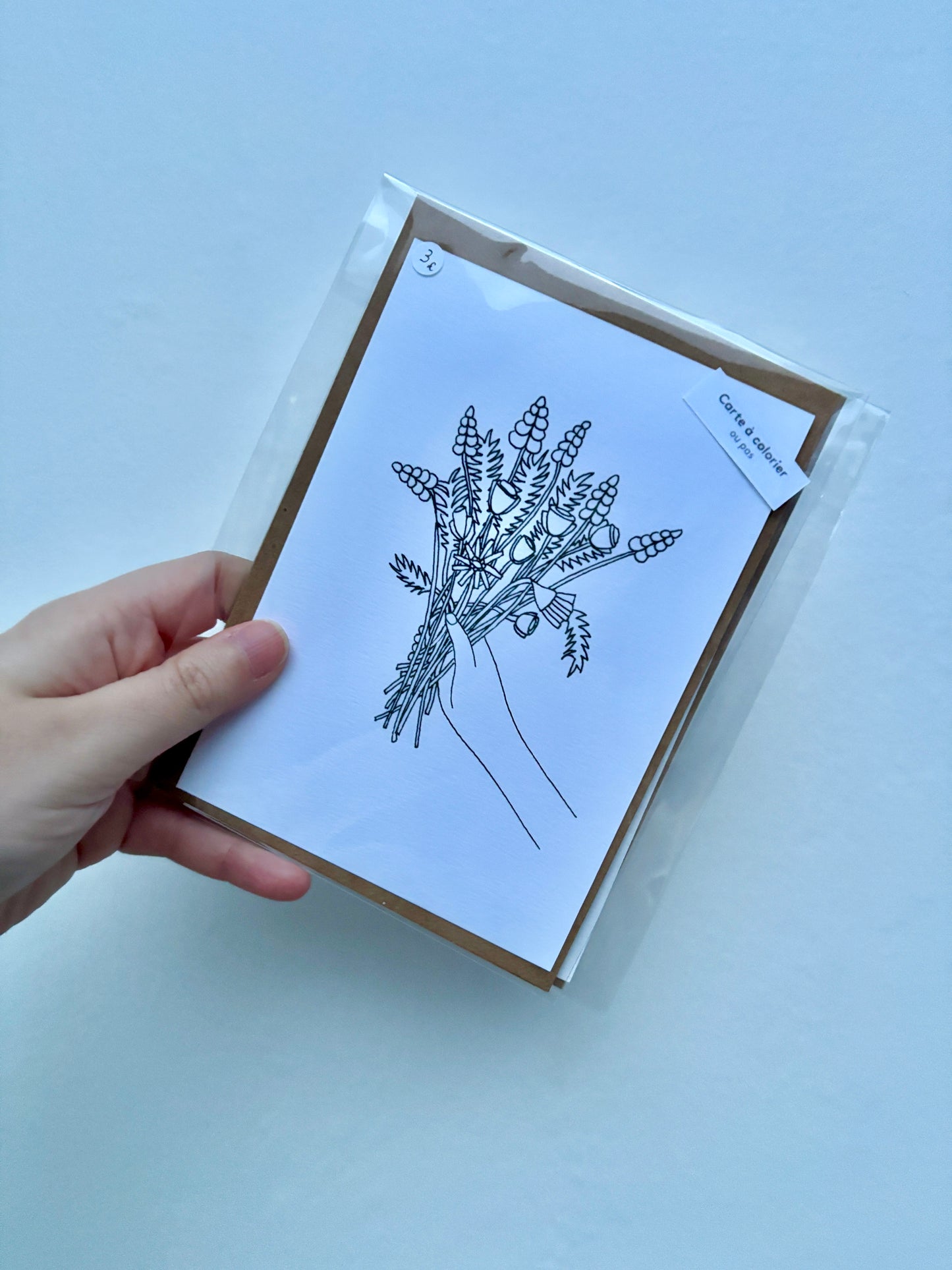Carte postale Bouquet à colorier