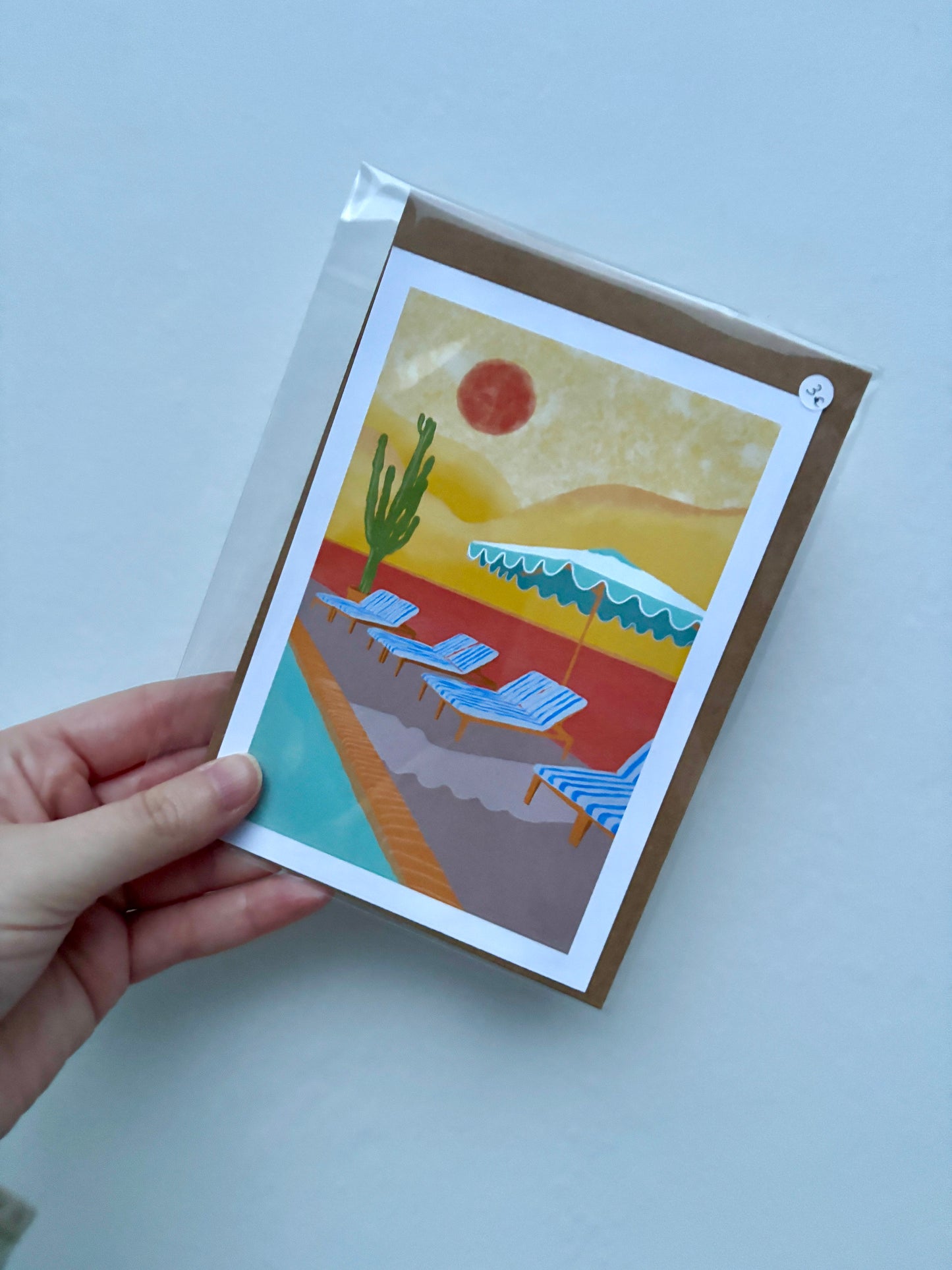 Carte Postale Piscine – Ambiance Farniente & Chaleur Estivale