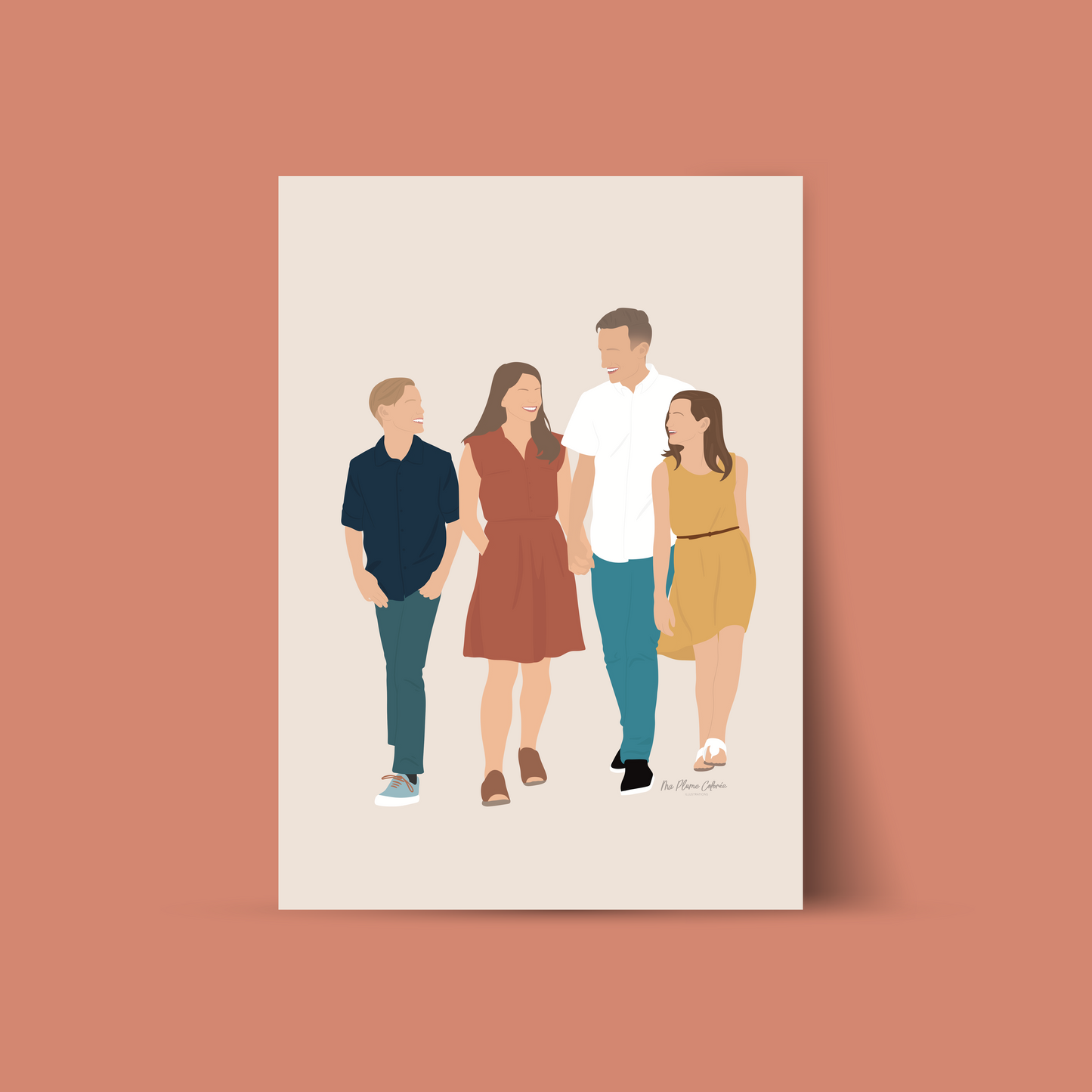 Illustration personnalisée au format A4 - Numérique ou Imprimée