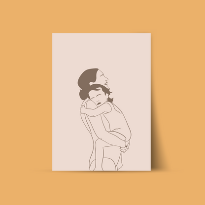 Illustration personnalisée MINIMALISTE au format A4 - Numérique ou Imprimée