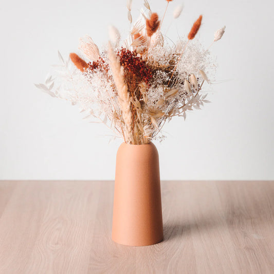 Vase "Pure" en bois recyclé pour fleurs séchées