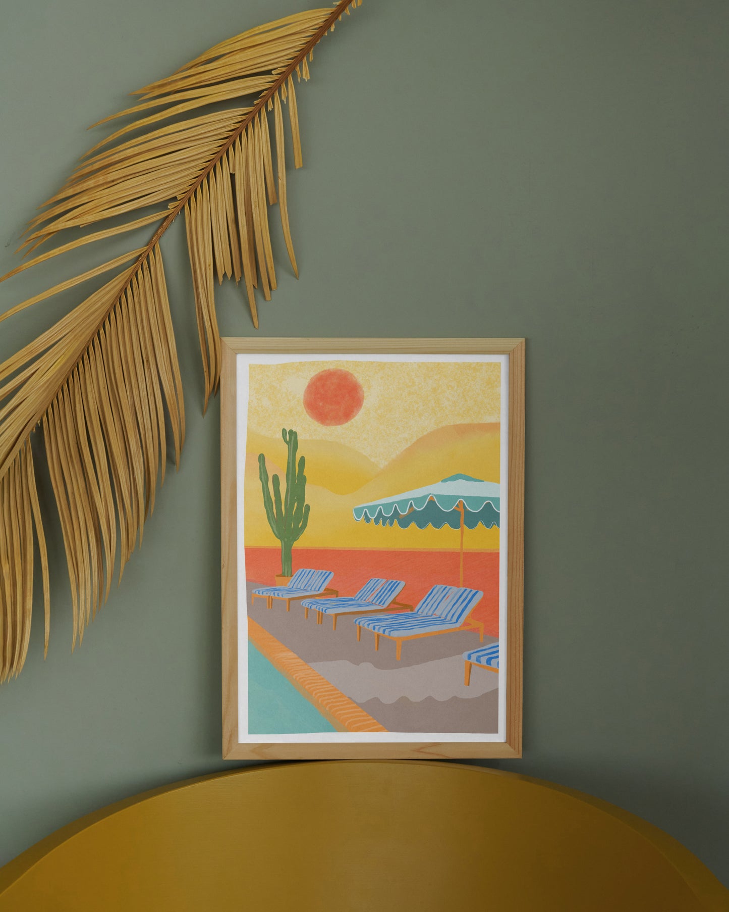Affiche Piscine – Ambiance Farniente & Chaleur Estivale