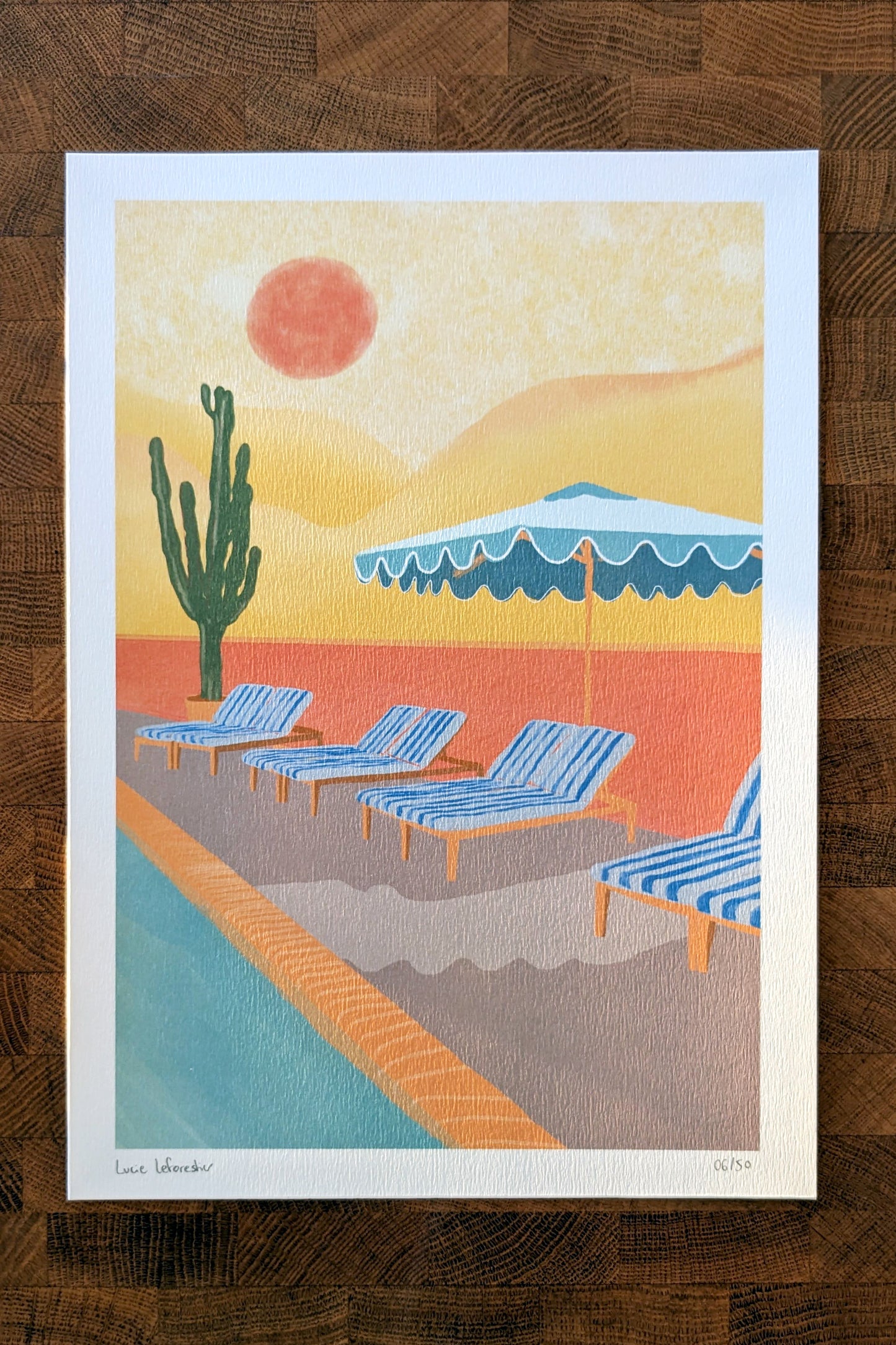 Affiche Piscine – Ambiance Farniente & Chaleur Estivale