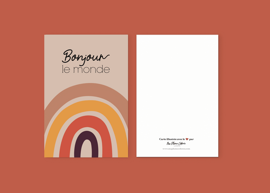 Carte "Bonjour le monde"