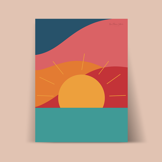 Affiche "Couleurs et coucher de soleil"